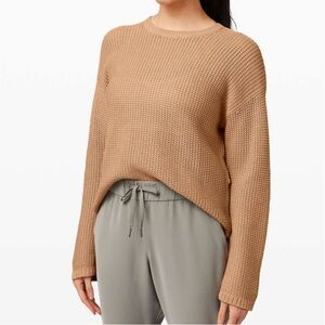 Lululemon Easy Embrace Long Sleeve Sweater Beech Wood lrg/xlrge
